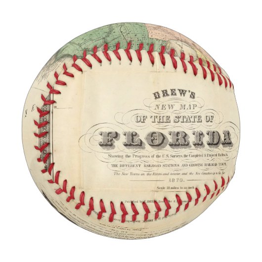 Gezeichnet neue Karte des Staat von Florida Baseball (Vorderseite Links)