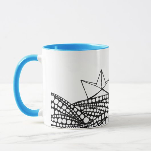 Gezeichnet Papierboot Tasse (Links)