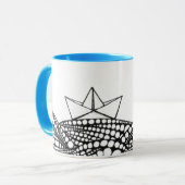 Gezeichnet Papierboot Tasse (Vorderseite Links)