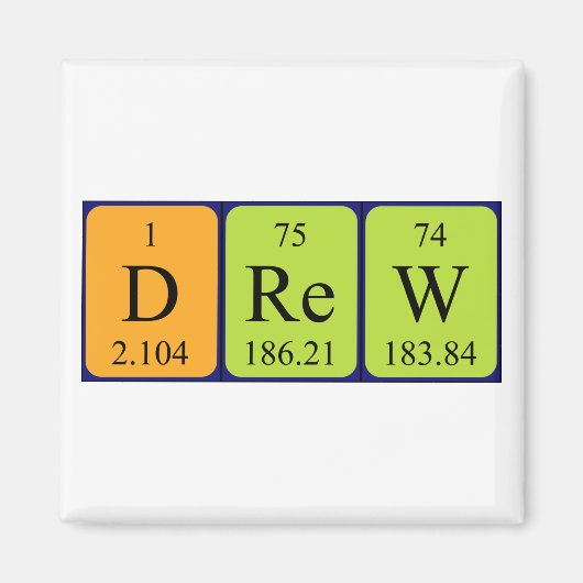 Gezeichnet Periodenmagnet Magnet (Vorne)