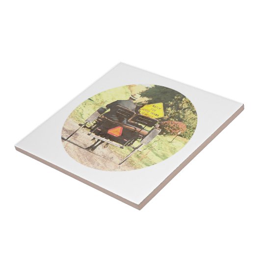 Gezeichnet Pferde, Pferde und Buggy Fliese (Seite)