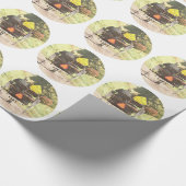 Gezeichnet Pferde Vechicles, Amphipferd und Buggy Geschenkpapier (Ecke)