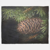 Gezeichnet Pinecone und Pine Needles Fleecedecke (Vorderseite (Horizontal))