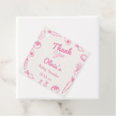 Gezeichnet Pink, örtlich gezüchtete Girly Baby Gir Geschenkanhänger (Beispiel)