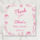 Gezeichnet Pink, örtlich gezüchtete Girly Baby Gir Geschenkanhänger (Vorderseite)