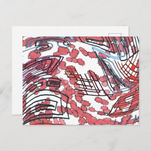 gezeichnet postkarte (Vorne/Hinten)