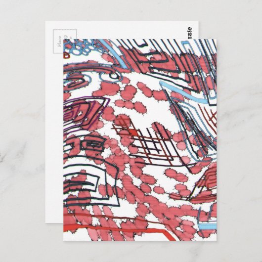 gezeichnet postkarte (Vorne/Hinten)