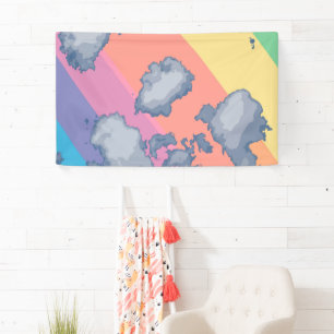 Gezeichnet Regenbogen Banner