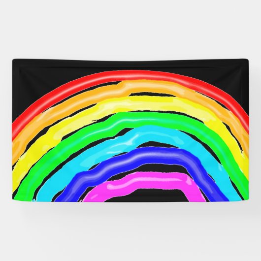 Gezeichnet Regenbogen Banner (Horizontal)