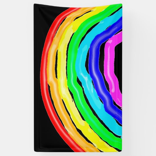 Gezeichnet Regenbogen Banner (Vertikal)