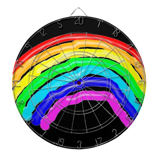Gezeichnet Regenbogen Dartscheibe (vorne)