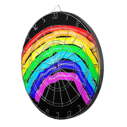 Gezeichnet Regenbogen Dartscheibe (Vorderseite rechts)