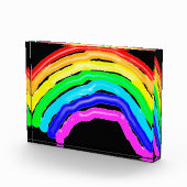 Gezeichnet Regenbogen Fotoblock (Rechts)