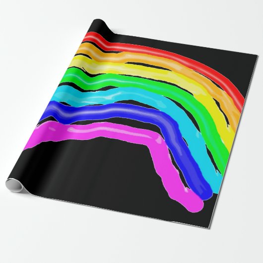 Gezeichnet Regenbogen Geschenkpapier (Ungerollt)