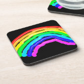 Gezeichnet Regenbogen Getränkeuntersetzer (Linke Seite)
