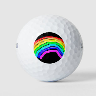 Gezeichnet Regenbogen Golfball