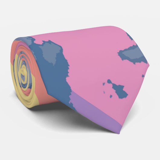 Gezeichnet Regenbogen Krawatte (Gerollt)