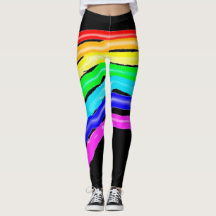 Gezeichnet Regenbogen Leggings