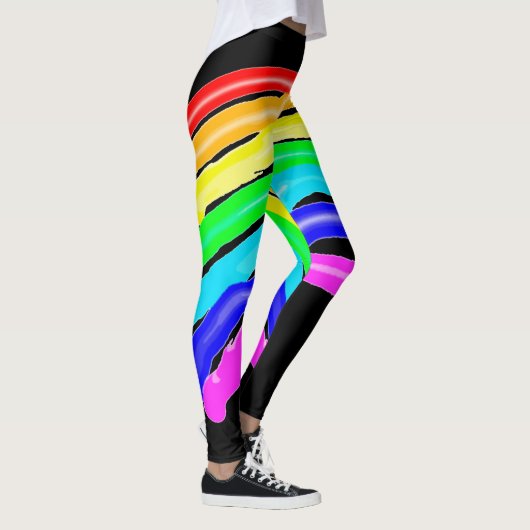 Gezeichnet Regenbogen Leggings (Rechts)