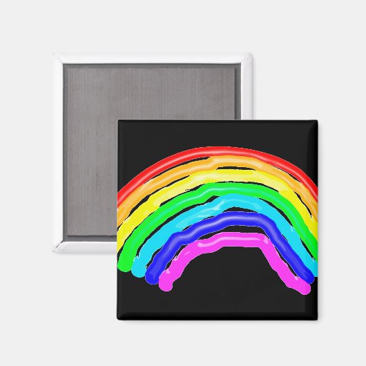 Gezeichnet Regenbogen Magnet (Vorderseite/Rückseite)