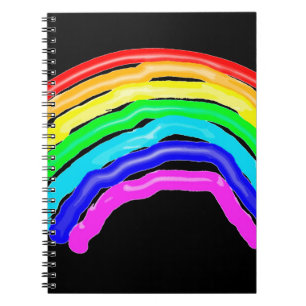 Gezeichnet Regenbogen Notizblock