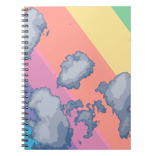 Gezeichnet Regenbogen Notizblock (Vorderseite)