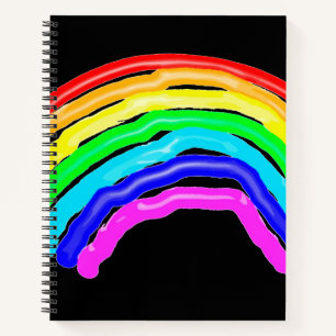 Gezeichnet Regenbogen Notizblock