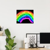 Gezeichnet Regenbogen Poster (Heimbüro)