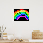 Gezeichnet Regenbogen Poster (Küche)