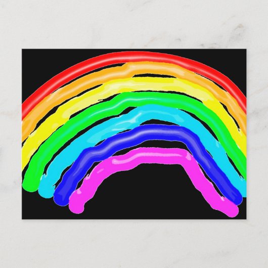 Gezeichnet Regenbogen Postkarte (Vorderseite)