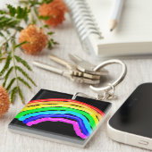 Gezeichnet Regenbogen Schlüsselanhänger (Vorderseite rechts)