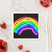 Gezeichnet Regenbogen Serviette (Beispiel)