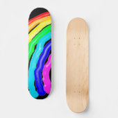 Gezeichnet Regenbogen Skateboard (Vorderseite)