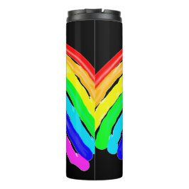 Gezeichnet Regenbogen Thermosbecher