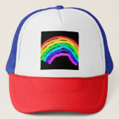 Gezeichnet Regenbogen Truckerkappe (Vorderseite)