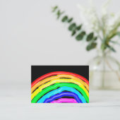 Gezeichnet Regenbogen Visitenkarte (Stehend Vorderseite)