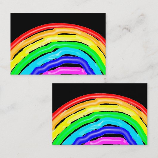 Gezeichnet Regenbogen Visitenkarte (Vorne/Hinten)