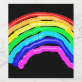 Gezeichnet Regenbogen Weinetikett (Einzelnes Label)