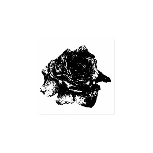 Gezeichnet Rose Gummistempel (Prägung)