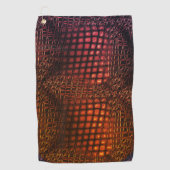 Gezeichnet Rotwein, der wie ein Jute-Netz aussieht Golfhandtuch (Vorderseite)