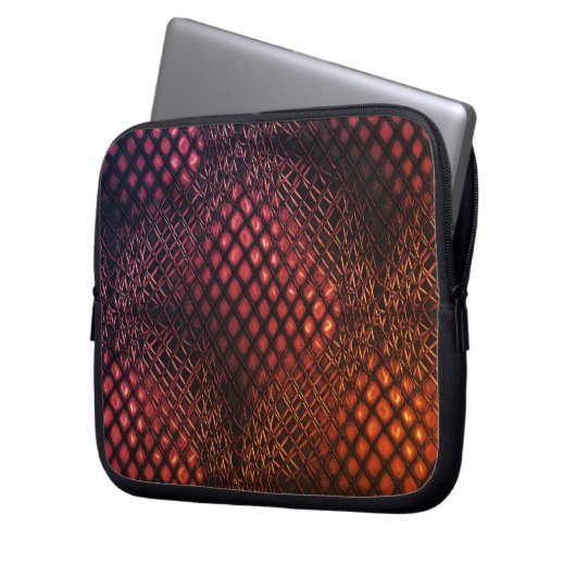 Gezeichnet Rotwein, der wie ein Jute-Netz aussieht Laptopschutzhülle (Vorderseite Links)