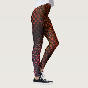 Gezeichnet Rotwein, der wie ein Jute-Netz aussieht Leggings