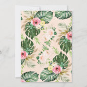 Gezeichnet Safari Animals Floral Wild Einen Geburt Einladung (Rückseite)