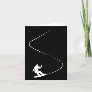 Gezeichnet Simple Snowboard Girl 1 Karte