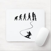 Gezeichnet Snowboard mit einfacher Evolution 1 Mousepad (Mit Mouse)