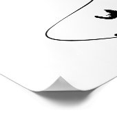 Gezeichnet Snowboard mit einfacher Evolution 1 Poster (Ecke)