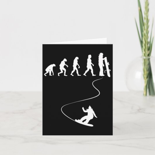 Gezeichnet Snowboard mit einfacher Evolution Karte (Vorderseite)