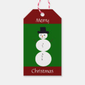 Gezeichnet Snowman Geschenkanhänger (Vorderseite)