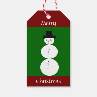 Gezeichnet Snowman Geschenkanhänger