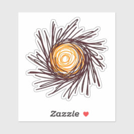 Gezeichnet Sun Aufkleber